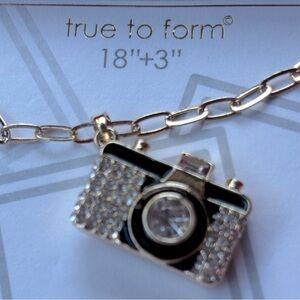 NIB True to Form Camera Pendant Necklace